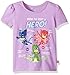 PJ MASKS Little Girls' Short Sleeve Tee Shirt, Purple, 4T