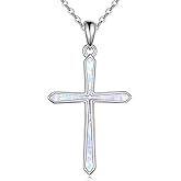 POPLYKE Cross Necklace 925 Sterling Silver Cross Jewelry Pendant Necklaces Jewelry for Women