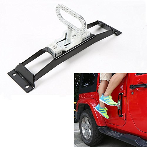 Opar Black Hardtop Door Pedal for 2007 - 2017 Jeep JK Wrangler & Unlimited