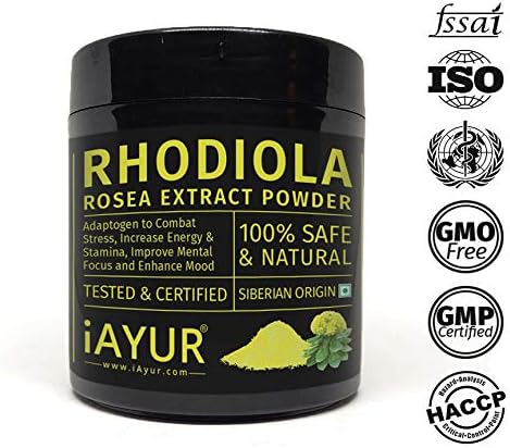 iAYUR Rhodiola Rosea Extract Powder 200 Gms | Tested & Certified 100% Potent, Natural, Pure & Safe - Combat Stress & Boost Energy