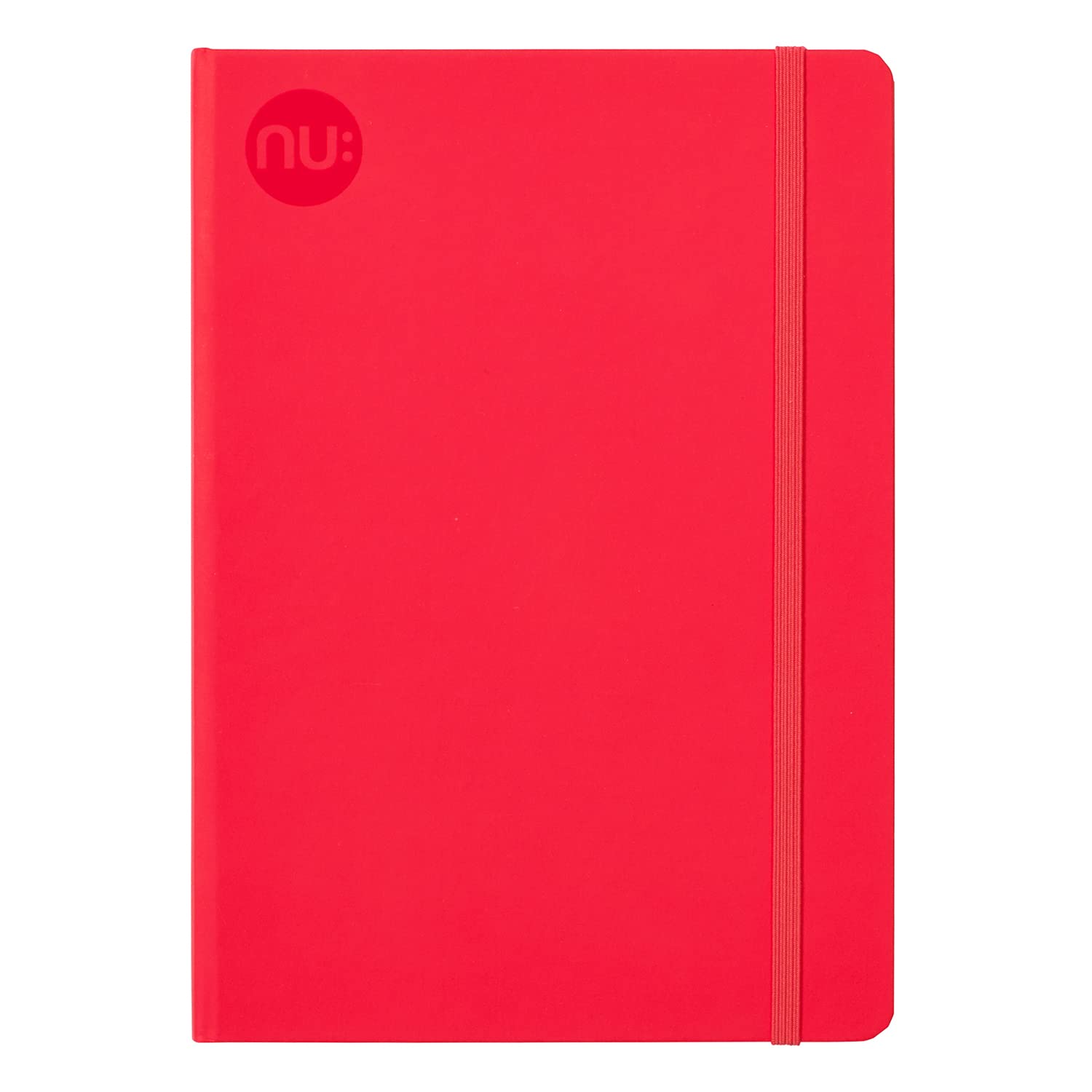 NU A5 Red Journal | Soft Touch Lined Notebook | Daily Planner & Note Pad | 160 Pages | Ribbon Page Marker | Spectrum Range