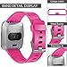 GEAK Sports Bands Compatible with Fitbit Versa/ 2/Lite,Soft Waterproof Wristbands Accessories Compatible with Fitbit Versa Smartwatch for Women Men,3 Pack,Small White/Rose/Teal