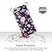 Dimaka iPhone 7 Plus Case for Girls, Cute Floral Flower Rose Design, 2 Layer Parts Hybrid Shockproof Drop Proof 360 Full Cover for iPhone 7 Plus and iPhone 8 Plus (Black Peony)