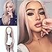 SAPPHIREWIGS Long Light Purple Lilac Color Natural Wave Silky Soft Beauty Blogger Celebrity Daily Makeup Synthetic Lace Front Party Wigs