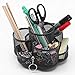 YCOCO Rotating Desk Organizer for Office, All in One Desktop Organizer with Pen Holder and Pencil Holder, Black Metal Mesh Office Organizer for Office Supply and Desk Accessories Organizers