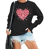 MMIUAEG Valentines Sweatshirts for Women Long Sleeve Heart Graphic Pullover Cute XOXO Lover Top