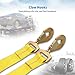 COOCHEER 2 Pack Essential Vehicle Tow Dolly Strap Harness (2200 lbs Working Capacity) - Universal Towing Dolly Straps System & Claw Hook Design (Yellow-Green)