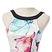 Flymall Flora Print Halter Neck Fit and Flare Dress Mini Dress (CN M)
