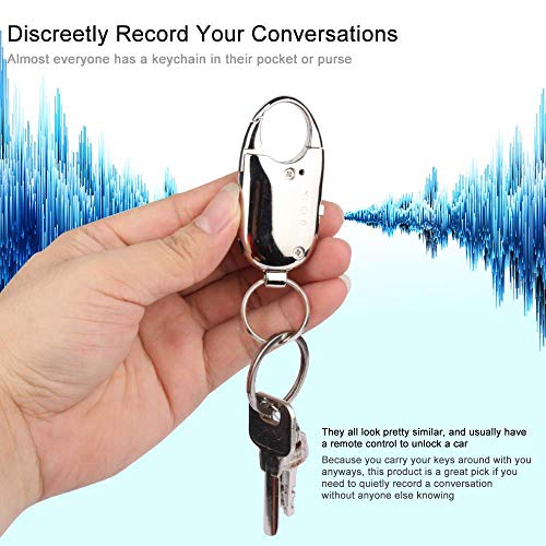 16GB Voice Recorder, Digital Keychain Audio Activated Recording