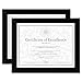 DAX N15832 Document/Certificate Frames, Wood, 8-1/2 x 11 Inches, Black, Set of Two