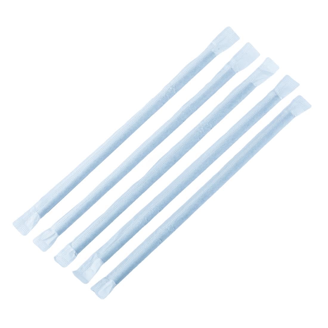 Fiesta Disposable Individually Wrapped Bendy Paper Straws, Black (250 Pack) - Resistant to Softening, Easier to Drink FP444