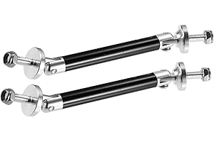 Motoforti Universal 3"-4" Adjustable Aluminum Alloy 75 mm Front Bumper Lip Splitter Diffuser Strut Rod Tie Bars Splitter Support Rods Black - Pack of 2 Long-lasting
