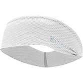 RAINCORE Mesh Sweat Headbands (1 or 2 Pack) - Cooling Series - Quick Dry - for Men and Women Headband - Stay Cool and Sweat Off Your Face - Running, Yoga,Tennis,Cycling,Workout