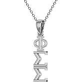 KING Phi Sigma Sigma Necklace 18" - Sterling Silver