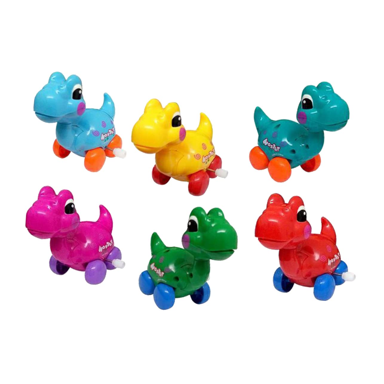 FOYTOKI Wind-up Dinosaur Toy for Kids Cartoon Clockwork Dinosaur with Moving Parts Plastic Small Toys Ideal for Easter Party Favors and Children S Playtime
