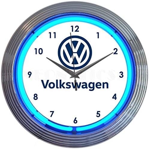 Neonetics VOLKSWAGEN VW BLUE NEON CLOCK