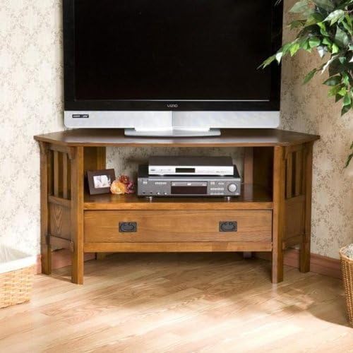 Harper Blvd Chenton Oak Corner Media Stand