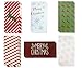 Christmas Money Greeting Cards - 36 Pack Assorted - 6 Winter Holiday Designs, Snowflakes, Stripes, Reindeer, Candy Canes, Mistletoe 3.5 x 7.25 Inches With Envelopes