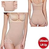 GAODI Belly In Hi-waist Full Cover Boyshort Butt Lifter Panty Underskirt (M/L, Beige)