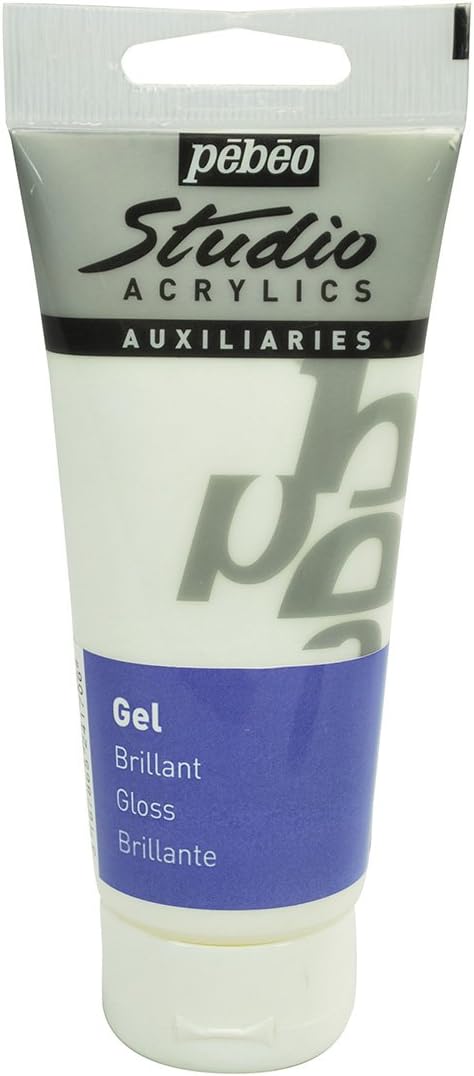 Pebeo 100 ml Studio Acrylics Mediums Gloss Gel, Transparent 524170, 100 ml (Pack of 1)