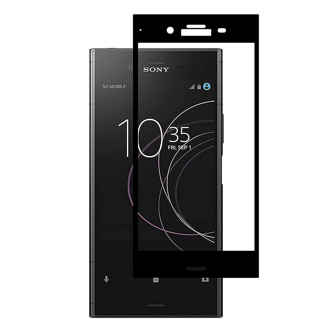 X-Dision Sony Xperia XZ (Black) 3D Protective Film Full Screen Protector HD Complete Cover 3D Premium Hardening Glass Protection, Fingerprint Resistant and Anti-Shatter