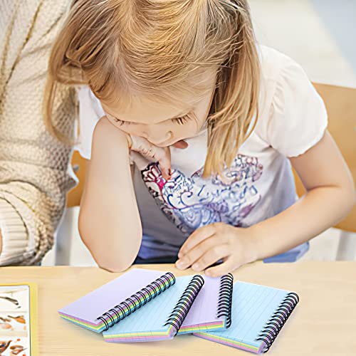 Koogel 500PCS Ruled Index Cards with Covers, 10 Pads Neon Index Cards with Spiral Colorful Flash Cards for Office School Learning Memory