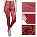 Sexy Faux Leather High Waisted Leggings (L (US 12-14), shiny red)