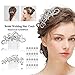 ANBALA Pack of 2 Bridal Wedding Hair Comb, Crystal Rhinestones Pearls Women Wedding Hair Comb with 20 Pcs Crystal Hair Pins Clips Headpiece for Brides