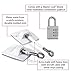 Refrigerator Door Lock with Combination Padlock - White