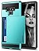 Vofolen Sliding Cover for Galaxy Note 9 Case Wallet Credit Card Holder ID Slot Pocket Heavy Duty Protection Dual Layer Protective Hard Shell Hybrid TPU Bumper Armor for Samsung Galaxy Note 9 Sky Blue