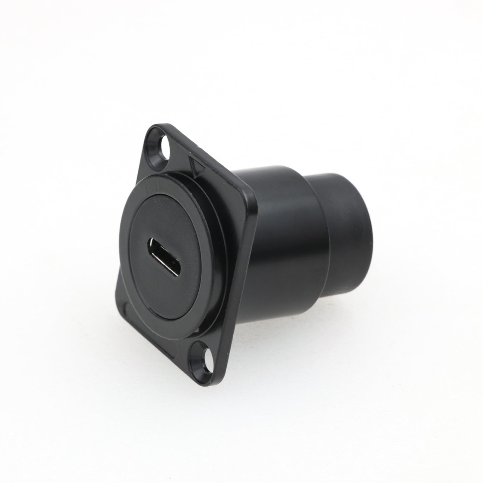 DRRI USB C Female to Type C Female D-Type Panel Mount Adapter Coupler Pass Through Connector with Waterproof Dust Cap — image 1