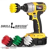 4 Piece Drill Brush Small Diameter Cleaning Brushes for Use on Carpet, Tile, Shower Track, and Grout Lines by Drillbrush