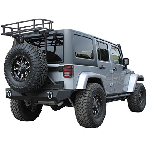 EAutogrilles 0716 Jeep Wrangler JK Tailgate Basket Cargo Carrier for