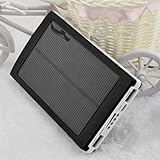 Solar LED DIY Power Bank Battery Case,Tuscom Portable Dual USB 5x18650 External Battery Charger DIY Box Case Cover（Not Included Battery ） (Black)