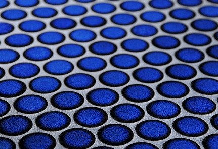 12x12 Cobalt Blue Porcelain Penny Round Glossy Look for Bathroom Floors and Walls, Kitchen Backsplashes, Pool Mosaic Tile