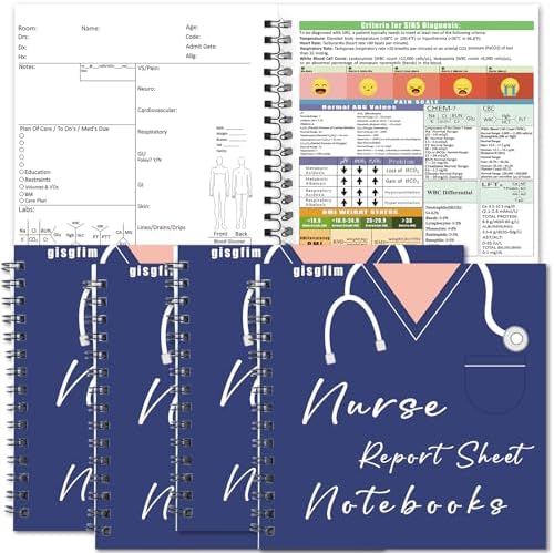 Nurse Report Sheet Notebook Pocket Size: Brain Sheet Pocket