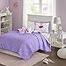 Mi Zone Kids Twirling Tutu Full/Queen Bedding For Girls Quilt Set - Purple Pink , Princess – 4 Piece Kids Girls Quilts – Ultra Soft Microfiber Quilt Sets Coverlet