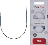 KnitPro Zing Fixed Circular Needles Asymmetrical 10in 25cm 4.00mm