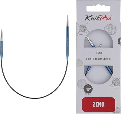 KnitPro Zing Fixed Circular Needles Asymmetrical 10in 25cm 4.00mm