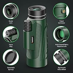 80X100 Monocular Telescope with Smartphone Holder