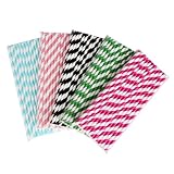 2013newestseller 125pcs Party Wedding Birthday 5 Packs Color Strip Drinking Straw