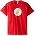 DC Comics Men's Short Sleeve T-Shirt, Flash Logo Red, Small