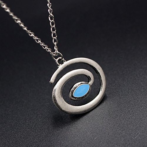 Europe Punk Boho Snake Shape Circle Gemstone Pendant Bib Necklace Chain Gift Silver