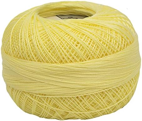 Lizbeth Size 80 HH80 Lizbeth Cotton Thread 184 Yds 10 Grams, Yellow Lt