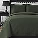 Comfy Bedding Extra Lightweight Modern Wireless Thermal Pressing Frame Quilted 3-Piece Coverlet Set (King/Cal King, Sage)