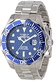 Invicta Men's 12563 Pro Diver Blue Carbon Fiber Dial Stainless Steel Watch