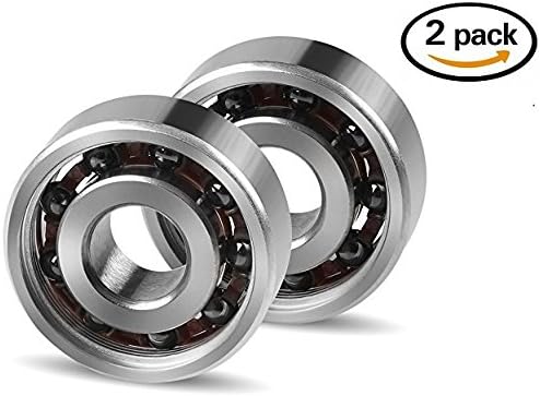 Custom Bearings Set GodSpin | Fidget Spinners Skateboards | Hybrid Ceramic R188 | Up to 5+ Mins Spin | Premium Stainless Steel Hybrid Ceramic R188 606 608 (606, Si3n4 Hybrid Ceramic 7 Ball)