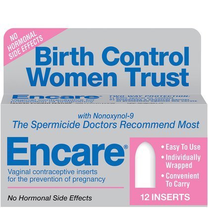 Encare Vaginal Contraceptive Inserts 12 ct (Quantity of 3)