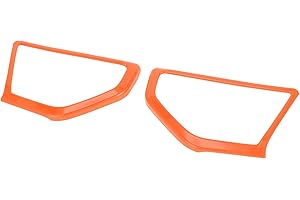 REPAIROCK 1 Pair a Pillar Speaker Cover Trim for Jeep Wrangler JL JLU 18-24 Window a Pillar Front Speaker Cover Stereo Audio Frame Trims ABS Orange