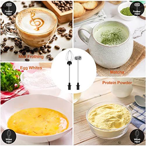 FoodVille MF02 Rechargeable Milk Frother Handheld Foam Maker with